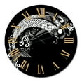 thumbnail image 2 of Designart 'Chinoiserie Koi Fish I' Traditional Wall Clock, 2 of 5