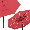 thumbnail image 6 of 9ft Prelit Umbrella 3-Tiered Patio Umbrella with Lights, Cherry Tomato, 6 of 7