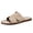 Sand color, variant on Men's Minimalist Cutout Suede Slide Sandals, Casual Flat Summer Slippers