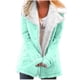 thumbnail image 2 of Puntoco Mujer Invierno Cálido Compuesto Felpa Botón Solapas Chaqueta Outwear Abrigo Puntoco Puntoco-1, 2 of 6