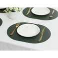 thumbnail image 6 of Unique Bargains Set of 6 Leather Table Placemats for Dining Table Decor Dark Green Gray, 6 of 7