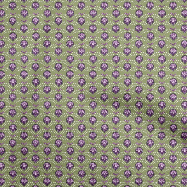 oneOone Polyester Spandex Olive Green Fabric Block Fabric For Sewing Printed Craft Fabric By The Yard 56 Inch Wide-8G