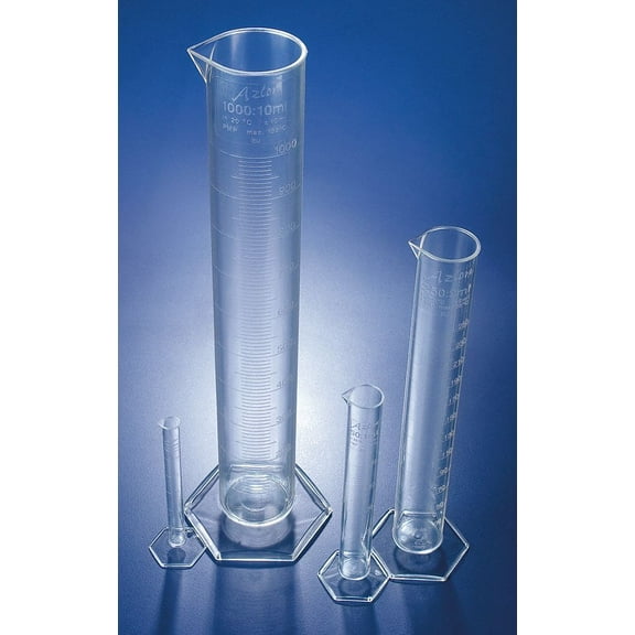 Lab Safety Supply Graduated Cylinder,100mL,1mL Grads,PP  9L458