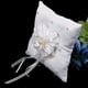 thumbnail image 5 of Almohadilla de de Satinado con Cinta con Perlas Artificiales Blanco Decoración de Cama de Sunnimix Almohada de anillo, 5 of 8