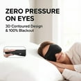thumbnail image 2 of FACEMOON 100% Blackout Sleep Mask Zero Pressure Ergonomic 3D Design Eyelash Friendly Ultra Soft Comfortable Sleep, 2 of 8