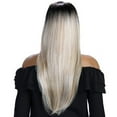 thumbnail image 3 of Diana Brazilian Secret Human Hair Blend 13x4 Hand Tied Melt Down Lace Wig - MDL KHLOE (1B), 3 of 4