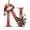 N, variant on yulier 26 Initial Letter Christmas Ornaments Xmas Gifts, Red Personalized Christmas Alphabet Ornaments with Santa Hat, Acrylic Hanging Pendant for Christmas Stockings Tree Decorations