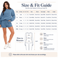 thumbnail image 5 of Sweatshirt and Shorts Set Women Casual Fall Oversized Crew Neck Sweatshirt, Drawstring Elastic Waist Shorts 2 Piece Sweatsuit Matching Sets, L, 5 of 10