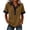 Brown, variant on Nestiefly Denim Button Down Shirt Women Lapel Collar Short Sleeve Patchwork Comfort V Neck Casual Tunic Jean Blouses Dark Gray S