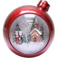 thumbnail image 1 of 6.5 Inch Tall Red Swirl Glitterdome with Church Musical, 1 of 1