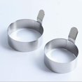 thumbnail image 2 of Egg Ring,3 Inch Stainless Steel Omelet Mold Pancake Ring Metal Kitchen Cooking Tool (3 Pack), 2 of 5