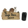 thumbnail image 6 of Ebros Helix Shell Snail By Mushrooms On Trunk Log With Slow Down Enjoy Sign, 6 of 6