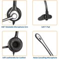 thumbnail image 5 of Wantek Wired Phone with Microphone Noise Cancelling, RJ9 Telephone s Compatible with Yealink T20P T21P, 5 of 5
