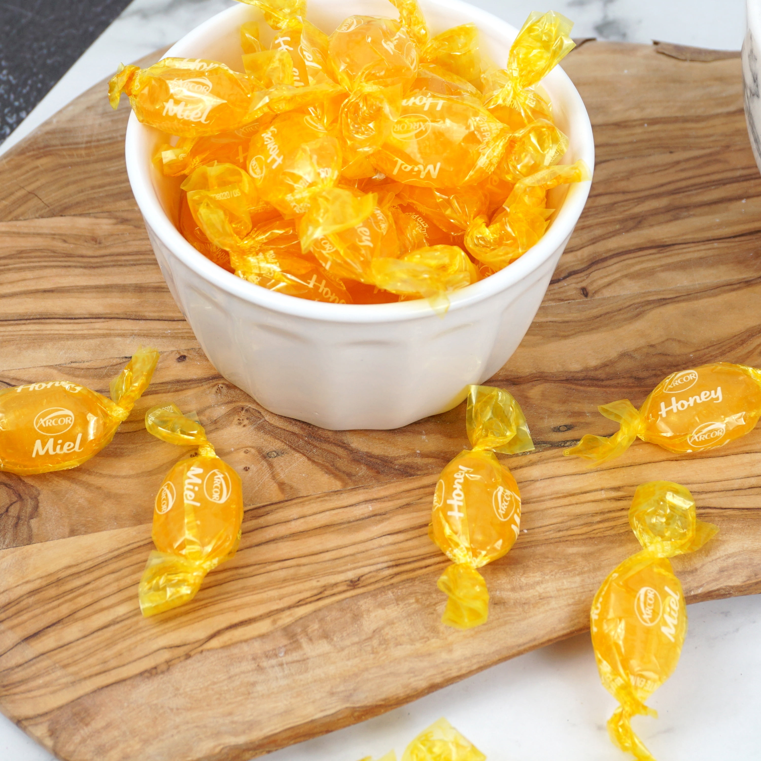 Honey Candy, 5 Pound Bulk Candy, Honey Candy Filled Honey, Honey Hard Candy, Honey Candy Individually Wrapped, The Hampton Popcorn & Candy Company