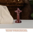 thumbnail image 3 of OULII Wooden Baptism Table Cross with Natural Wood Grain Finish, Decorative Home , 1 Piece, 3 of 7