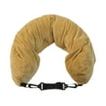 thumbnail image 4 of Almohada de viaje para el cuello, funda de almohada rellenable para avión, sin relleno, bolsa de almacenamiento para reposacabezas de viaje, Caqui, 4 of 10