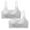 Gray, variant on Timegard 2pc Wireless Bras for Women Sports Bras Seamless Adjustable Strap Breathable Comfy Sleep Underwear