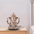 thumbnail image 3 of Estatua del dios hindú Ganapati Vinayaka de piedra arenisca Mini figura de elefante, Deidad y El 10x9x13cm, 3 of 9