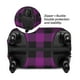 thumbnail image 2 of Fotbe Purple Black Plaid Funda Protectora para Equipaje, Antirrayones y Resistente a la Suciedad, Compatible con Maletas de 18 a 32 Pulgadas-X-Large, 2 of 7
