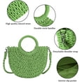 thumbnail image 4 of HMSHA Womens Straw Beach Bag Woven Crossbody Shoulder Bags Top Handle Satchel Handbag Purse for Summer, 4 of 6
