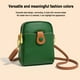 thumbnail image 4 of Bolso bandolera pequeño, monedero casual de piel multifunción Verde, 4 of 5