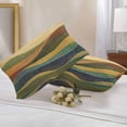 thumbnail image 2 of Color Mountain Stripes Outdoor Pillow Covers Set of 2 Vintage Abstract Waves Striped Waterproof Throw Pillow Case Decorative Square Cushion Cover for Patio Couch Garden Balcony, 20"x12", 2 of 9