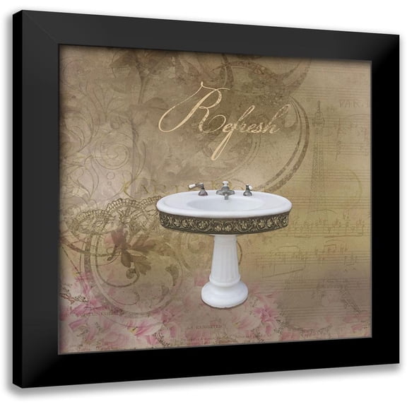 Brown, Victoria 12x12 Black Modern Framed Museum Art Print Titled - Golden Bath 2