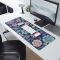 thumbnail image 2 of Long Mouse Pads for Desk,Pioneer Flower Floral Print Pattern Desk Mats on Top Of Desks, Desk Mouse Pad Extra Large with 3mm Non-Slip Base and Stitched Edge for Gaming,Office,Work,Home 31.5"x11.8", 2 of 6