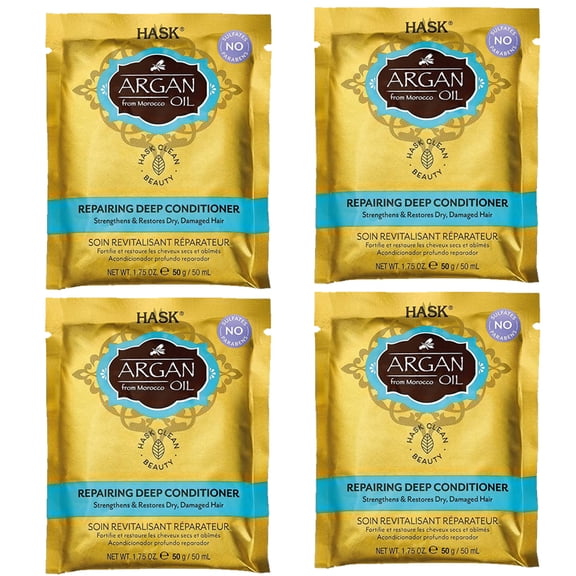 Pack of (4) Hask Argan Oil From Morocco Repairing Deep Conditioner, Hair Treatment 1.75 oz