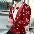 thumbnail image 7 of Xuyuer Valentine's Day Hawaiian Shirt Tuxedo for Men Graphic Long Sleeve Party Tux Tee Casual Top Button Down Shirts, 7 of 7