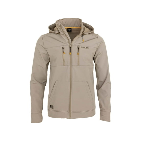 Nosler Men's Softshell Full Zip Hooded Jacket Quicksand Medium