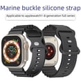 thumbnail image 1 of La correa de Apple es adecuada para AppleWatch 8.ª generación Ultra/4567 Correa de silicona con ocho hebillas marinas, 1 of 4