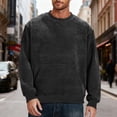 thumbnail image 2 of YOIAVAIOY Mens Lightweight Pullover Acid Washed Vintage Long Sleeve Sweatshirt Basic Athletic Oversized Sweatshirts with Pockets Dark Gray XXL, 2 of 10