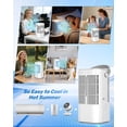 thumbnail image 2 of Teanyotink Portable Air Conditioners, Evaporative Air Cooler Upgraded   Cool Mist 3 in 1, 2/4/6/8H Timer,7 Color Lights Misting Humidifier Personal Mini AC Desktop Fan for Room Home Bedroom Office, 2 of 8