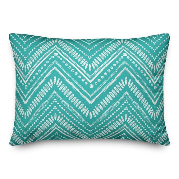 Creative Products Boho Chevron Teal 14x20 Indoor / Outdoor Pillow