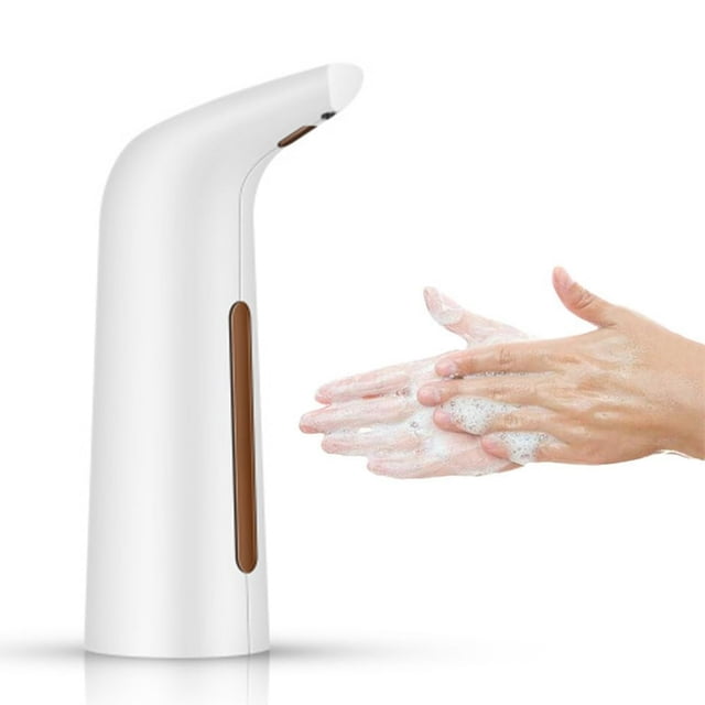 MesaSe Automatic Soap Dispenser Touchless Sensor Hands Free Soap Dispenser Battery Operated Soap Dispenser 400ml Pump Electronic Drippy Liquid Soap Dispensers for Kitchen Bathroom