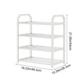 thumbnail image 3 of Four-Tier Plastic Shoe Rack, Stackable Closet Organizer, Ventilated Bedroom Storage Shelf for Entryway Use, 3 of 5