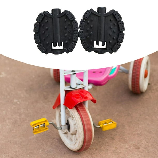 2 pedales de triciclo para niños pequeños, resistentes al agua y al polvo. Negro