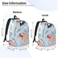 thumbnail image 3 of Honeii Cute Chameleons On Blue Print Canvas College Laptop Backpack, Durable Rucksack Travel Notebook Bag School Backpack Book Bag for Men Women-Medium, 3 of 7