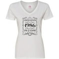 thumbnail image 3 of Inktastic Limited Edition 1986 One of a Kind Women's V-Neck T-Shirt, 3 of 5