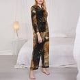thumbnail image 3 of Daiia Cat Fish Dance Vintage for Women's Long-Sleeved Pajama Set – Soft & Comfortable Sleepwear Button-Up Pajamas Cozy Lounge Wear-XX-Large, 3 of 7