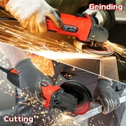 SHALL 4-1/2 Inch 11000 RPM Angle Grinder 4Amp with Guards, 3 Cutting Discs, 3 Grinding Wheel, Non-Slip Handle, Wrench and Carbon Brush for Metal and Wood