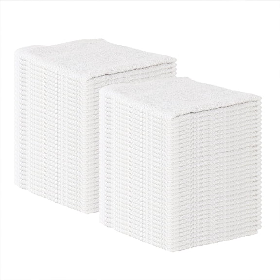Arkwright TT60 Terry Cloth Towels for Cleaning - (Pack of 60) 100% Cotton Washable Heavy Duty Bar Mop, Absorbent & Quick Drying, Bag of Rags for Kitchen, Auto Shop, and Garage, 14 x 17 in, White