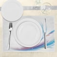 thumbnail image 3 of Ambesonne Modern Place Mats Set of 4, Rainbow Inspired Waves, Standard Size, Orange Purple, 3 of 6