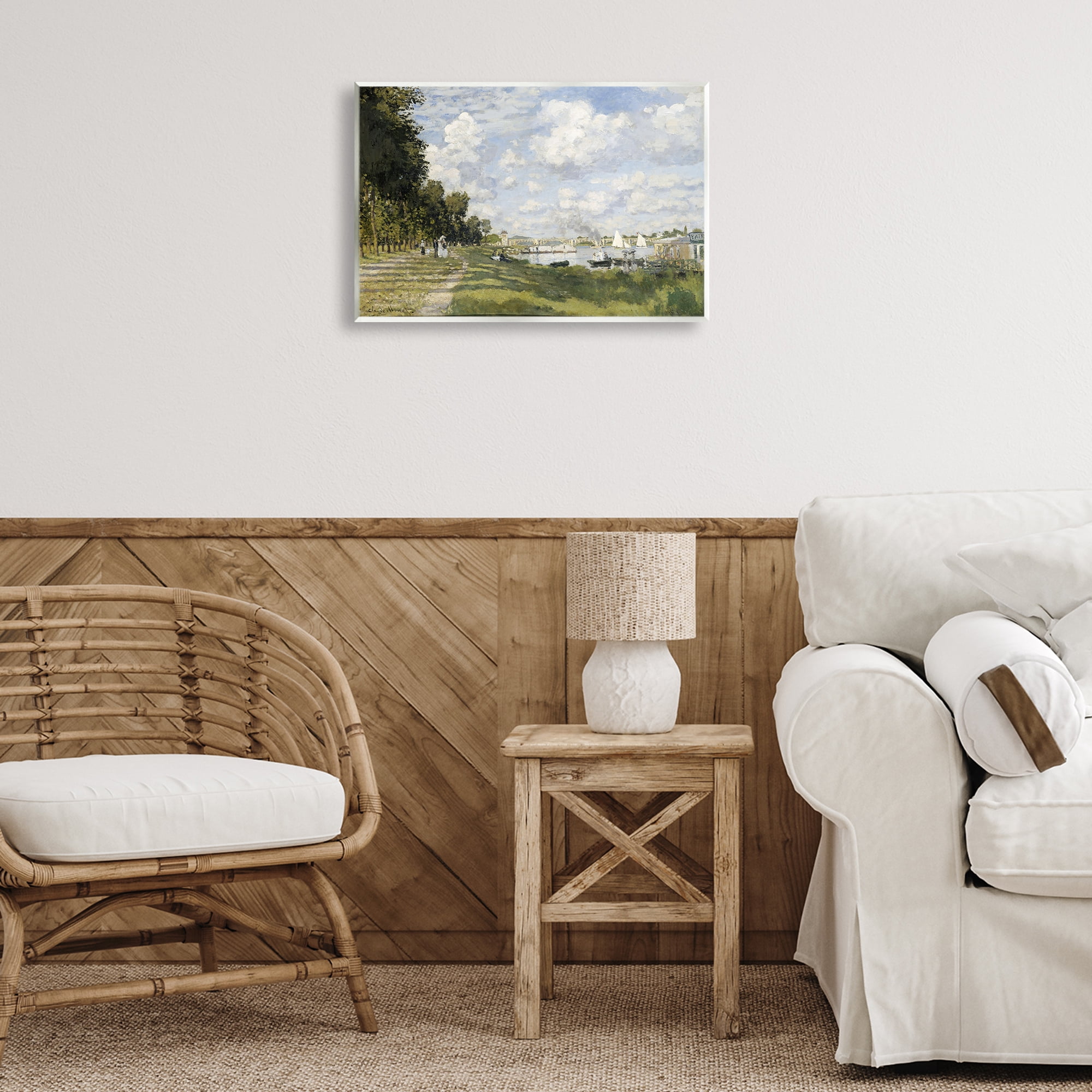 Stupell Industries Classic Monet Bassin d'Argenteuil Landscape & Nature Painting Unframed Art Print Wall Art, 19 x 13
