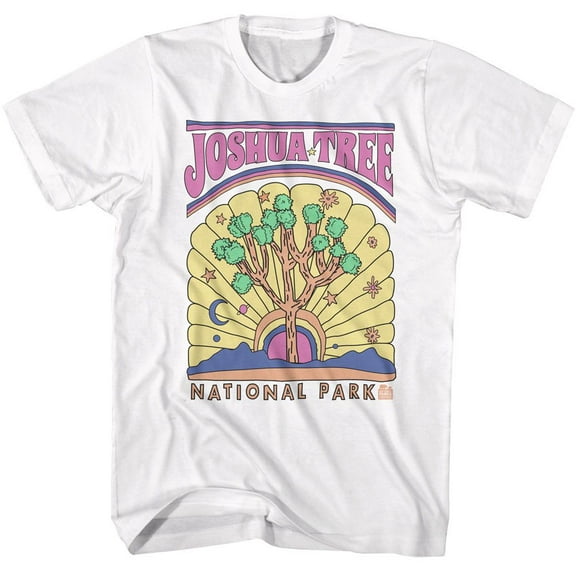 National Parks Joshua Tree Colorful White Adult T-Shirt