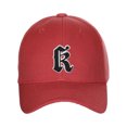 thumbnail image 2 of Daxton Structured Baseball Hat Cap Old English A to Z Letter Number Initial-Red, Letter K, 2 of 4