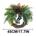 thumbnail image 3 of Matoen12 Christmas Decoration Simulation Needle Wreath Table Centerpiece Hanging Wreath, 3 of 7