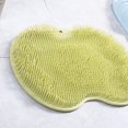 thumbnail image 3 of Estera de fregado para masajeador de pies, cepillo limpiador de fregador de pies con gancho plegable TPR con ventosa verde, 3 of 5