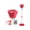 Red, variant on Automatic Standing Bubble Machine, LED Musical Lawn Lamp, Outdoor Battery Powered Bubble Maker with Light & Music, Perfect for Wedding Parties & Birthday Gifts